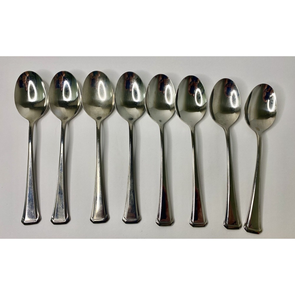 Oneida Stainless Oval Place Soup Spoons SSS Maestro St Leger Flatware Lot 8 #2